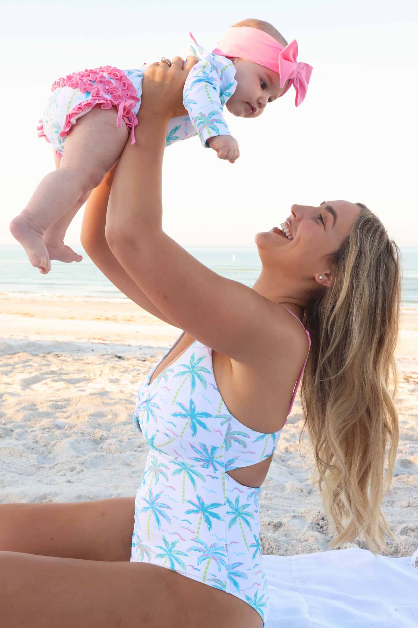Long Sleeve Rash Guard With Ruffle Bottom | Blue Lagoon - Image 8