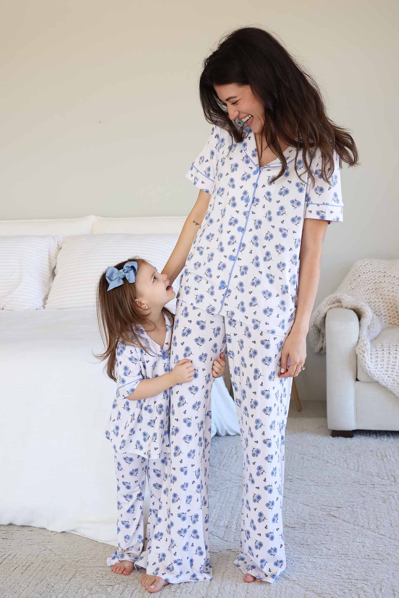 Women's Two Piece Flare Lounge Set | Sapphire Garden - Image 3