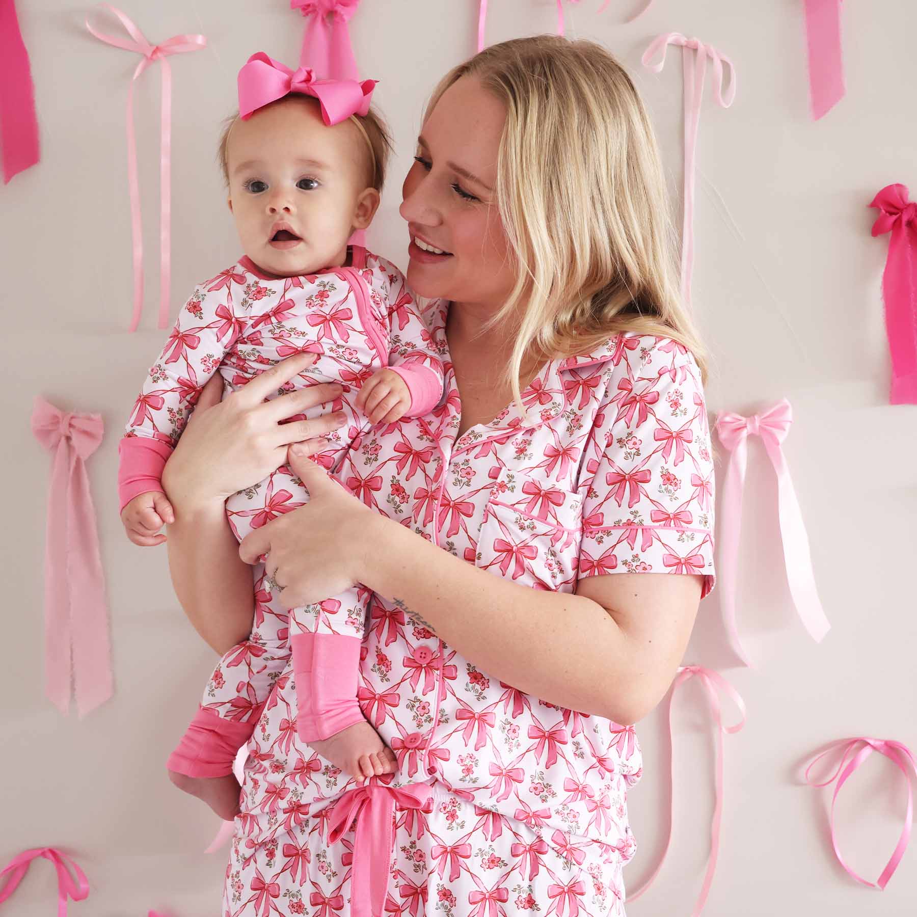 Women's Two Piece Short Lounge Set | Bow Besties - Image 13