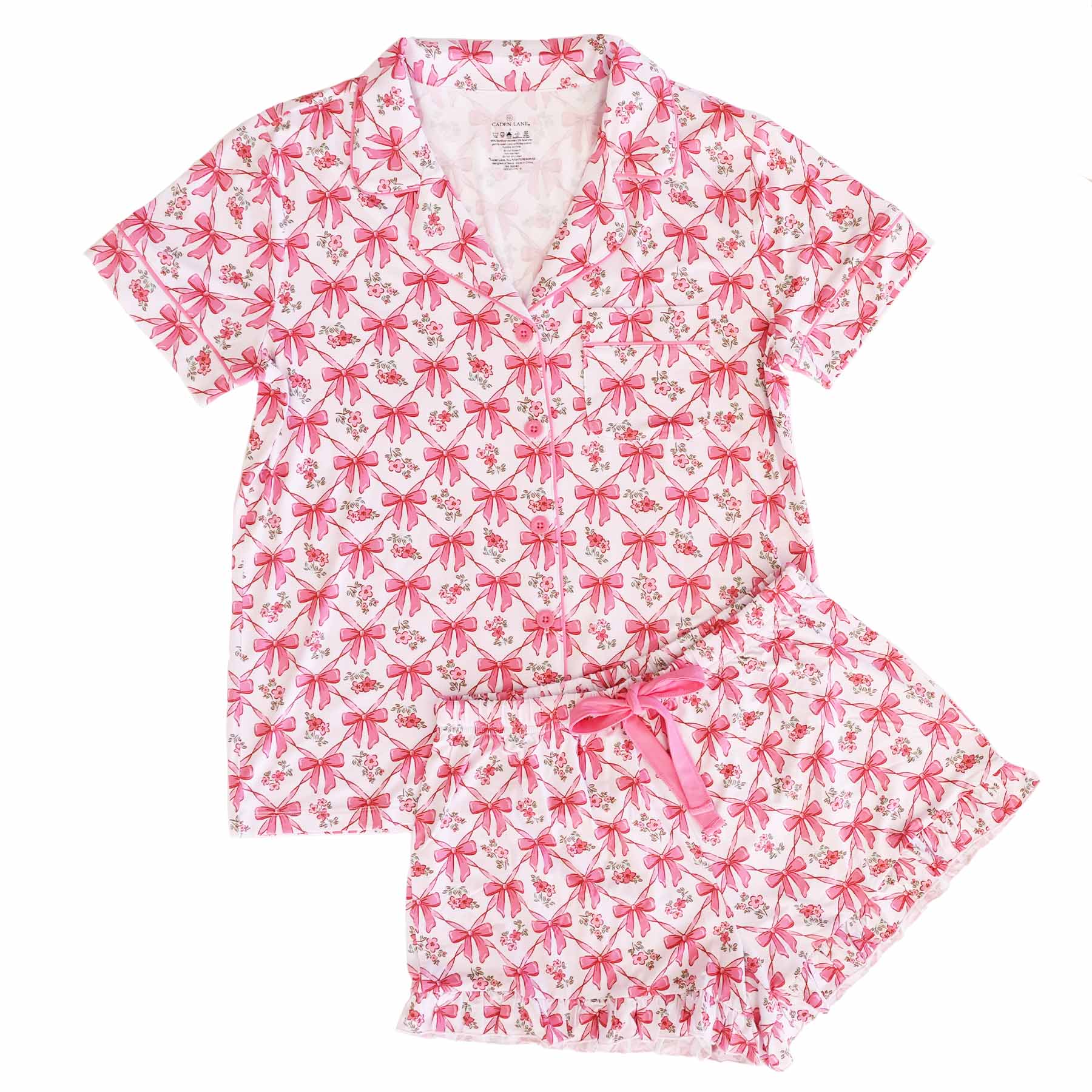 Women's Two Piece Short Lounge Set | Bow Besties - Image 2